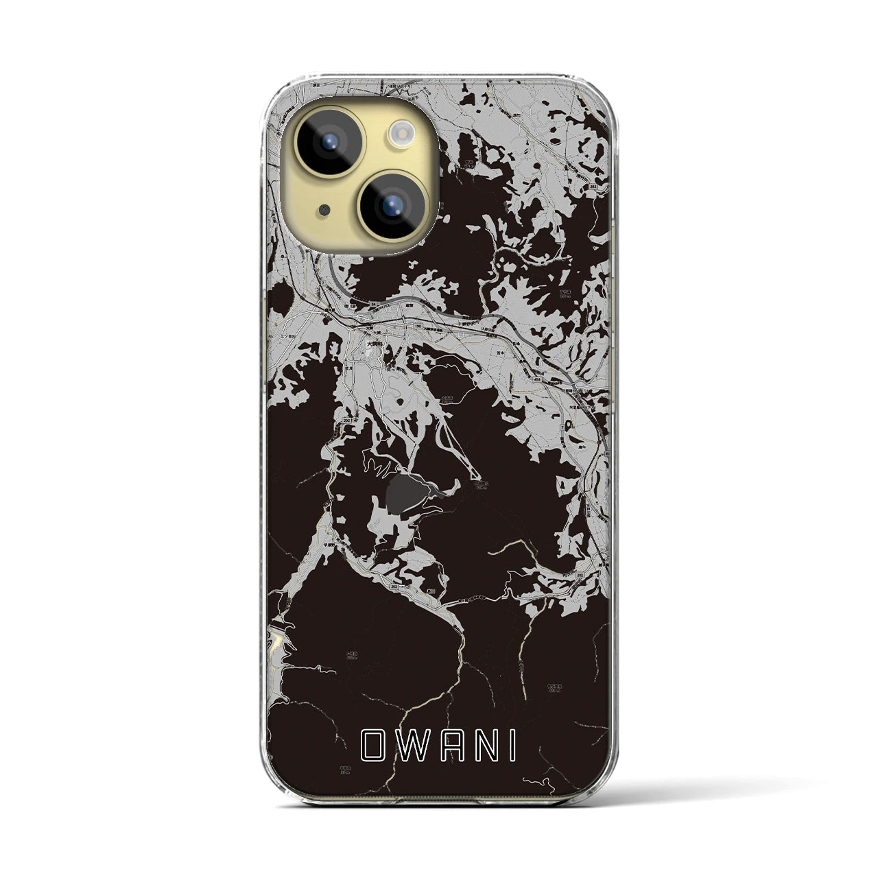 【大鰐(青森県)】地図柄iPhoneケース(クリアタイプ)