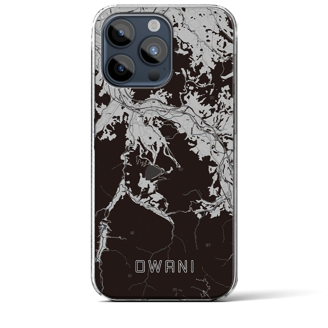 【大鰐(青森県)】地図柄iPhoneケース(クリアタイプ)