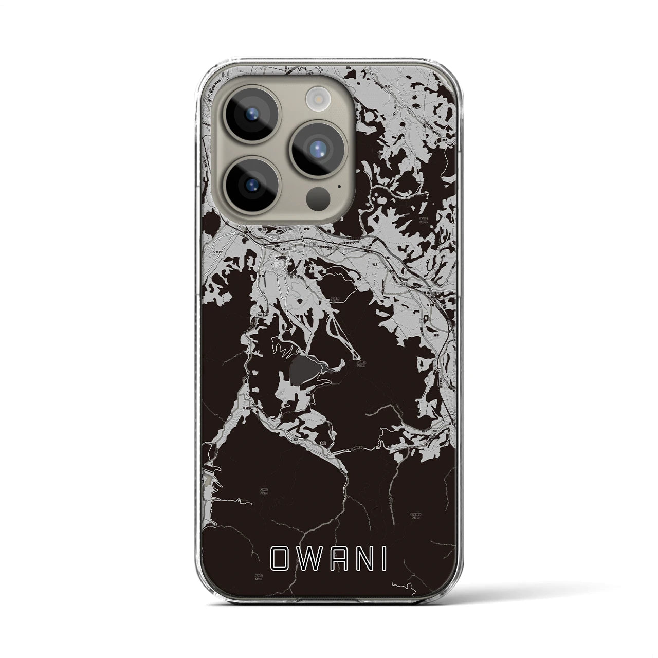 【大鰐(青森県)】地図柄iPhoneケース(クリアタイプ)