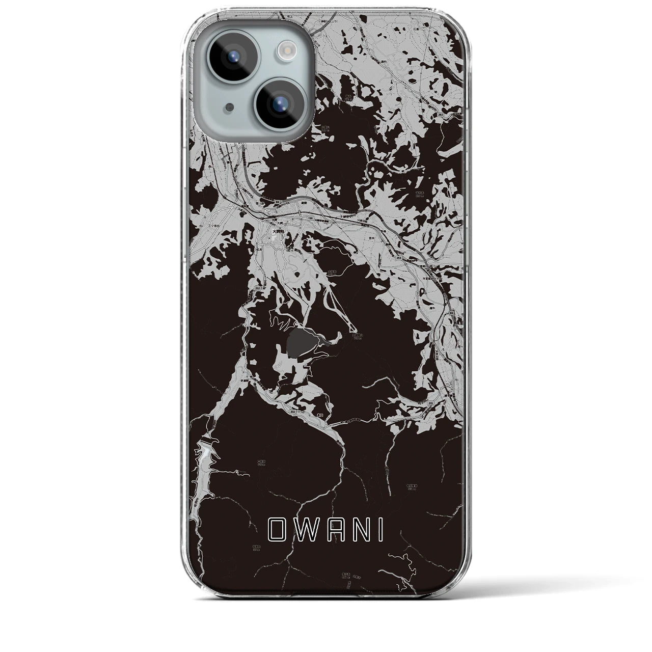 【大鰐(青森県)】地図柄iPhoneケース(クリアタイプ)