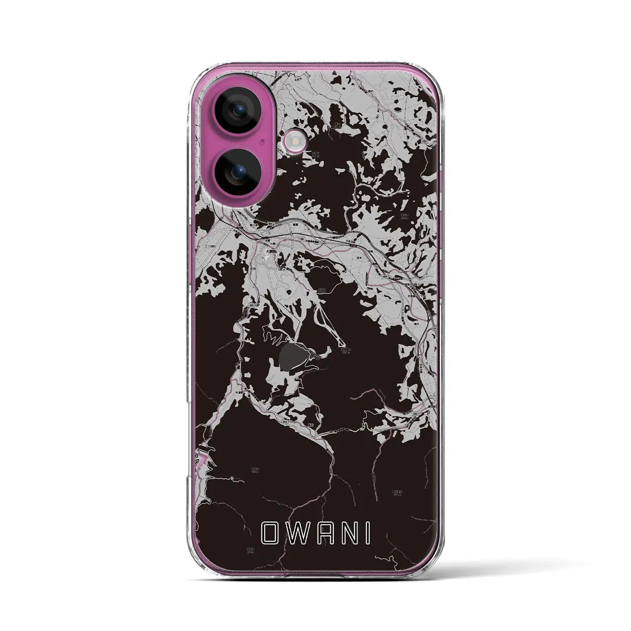 【大鰐(青森県)】地図柄iPhoneケース(クリアタイプ)