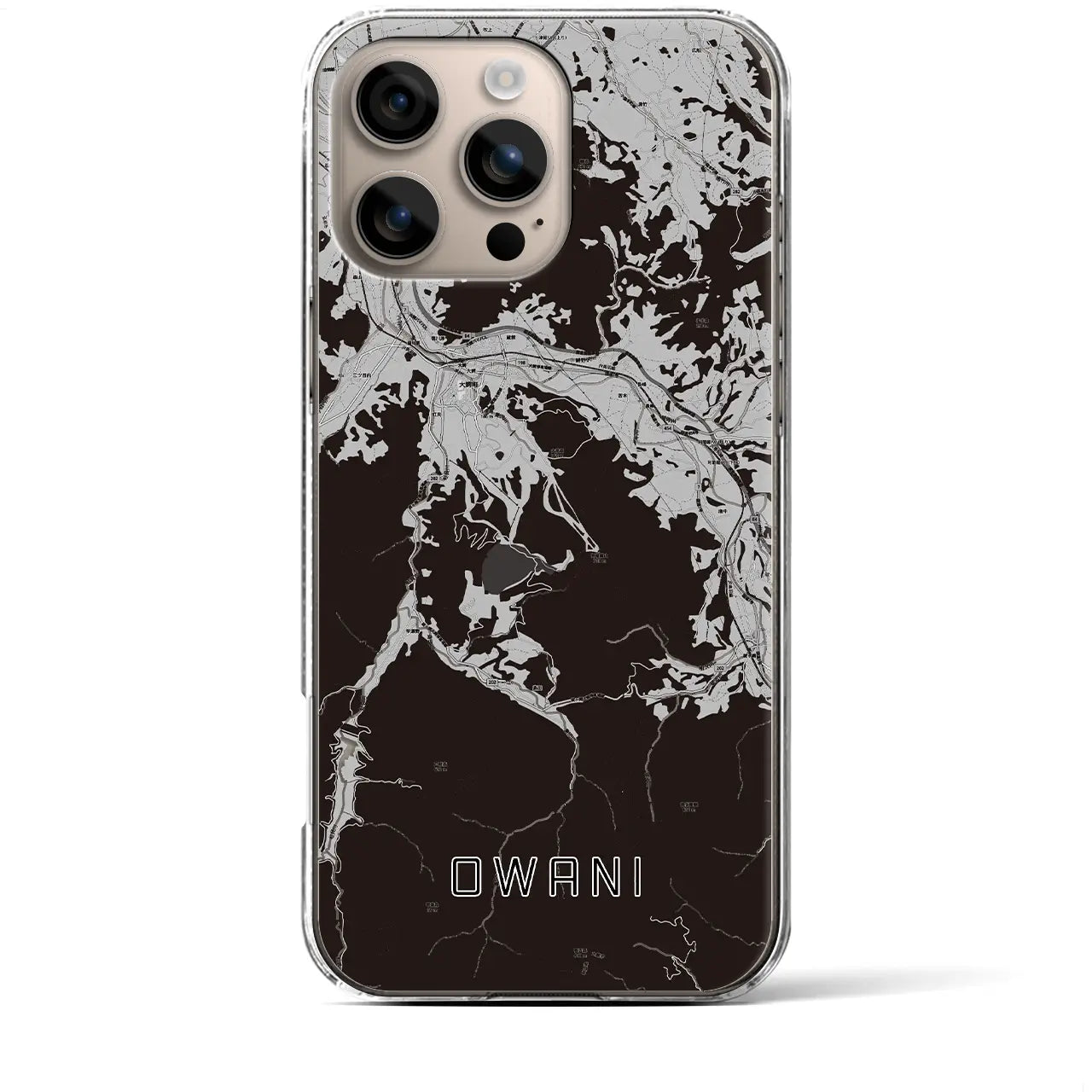 【大鰐(青森県)】地図柄iPhoneケース(クリアタイプ)