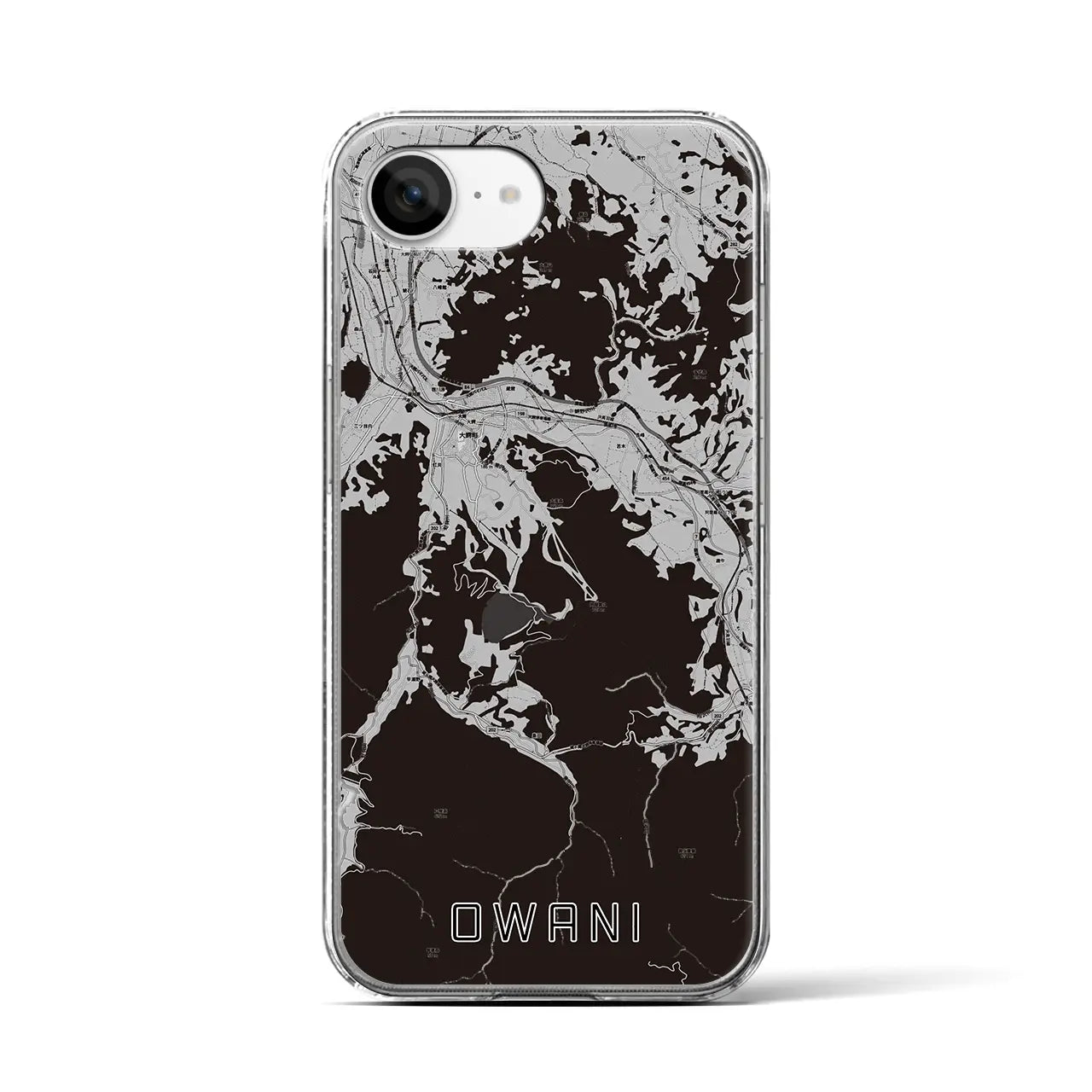 【大鰐(青森県)】地図柄iPhoneケース(クリアタイプ)