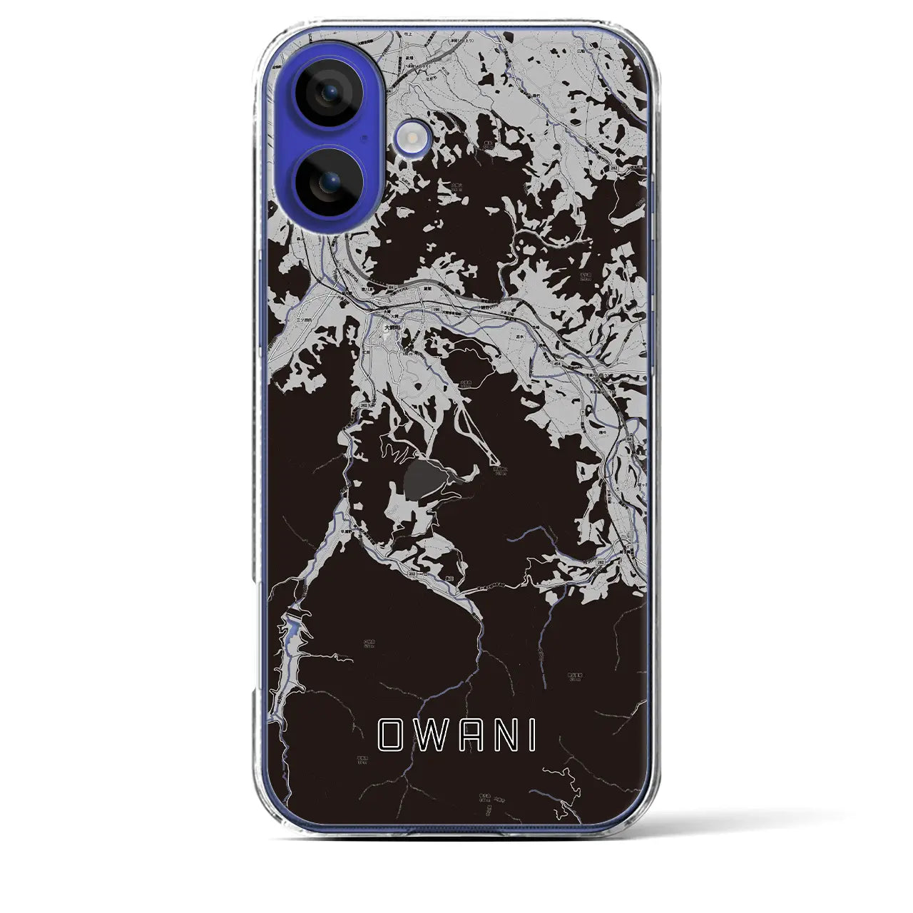 【大鰐(青森県)】地図柄iPhoneケース(クリアタイプ)