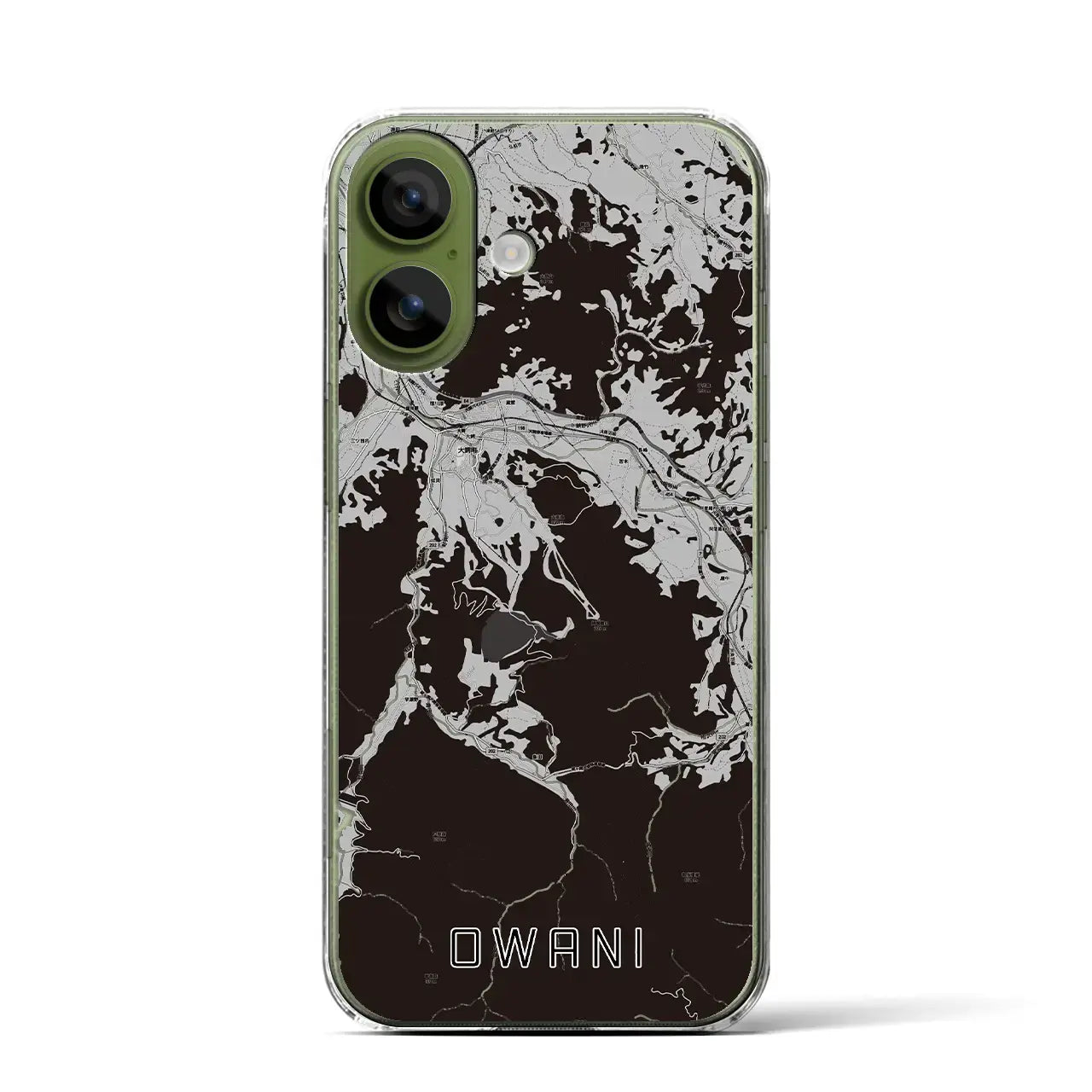 【大鰐(青森県)】地図柄iPhoneケース(クリアタイプ)モノトーン・iPhone 17 Pro Max 用