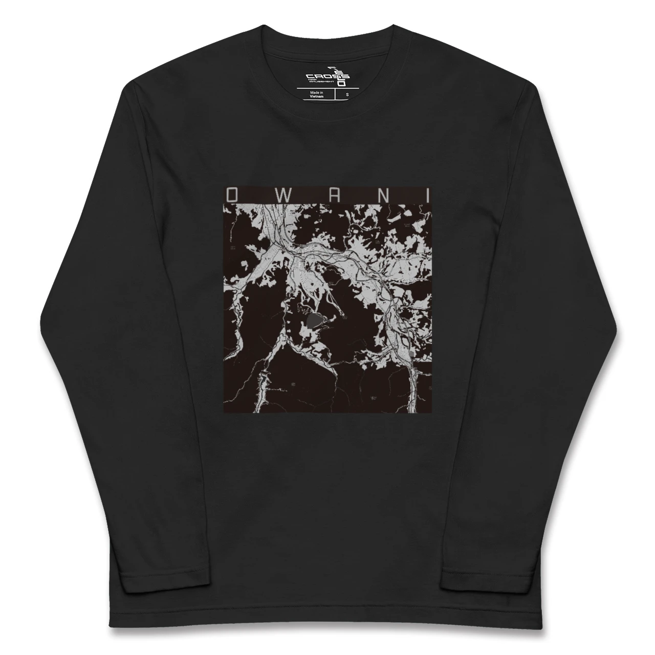 【大鰐(青森県)】地図柄ロングスリーブTシャツ