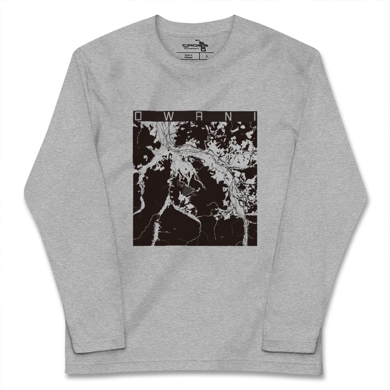 【大鰐(青森県)】地図柄ロングスリーブTシャツ
