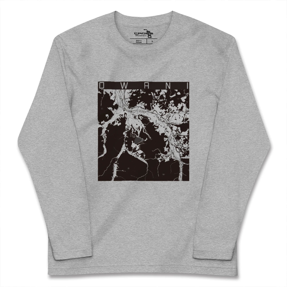 【大鰐(青森県)】地図柄ロングスリーブTシャツ