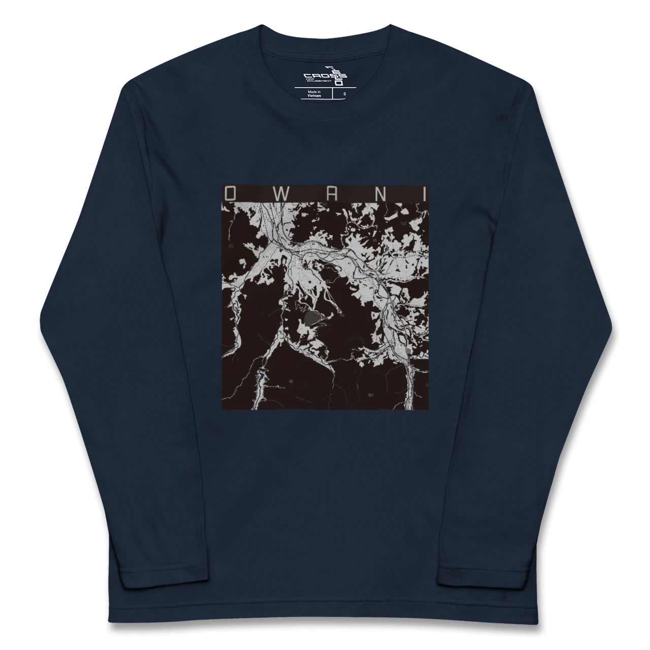 【大鰐(青森県)】地図柄ロングスリーブTシャツ