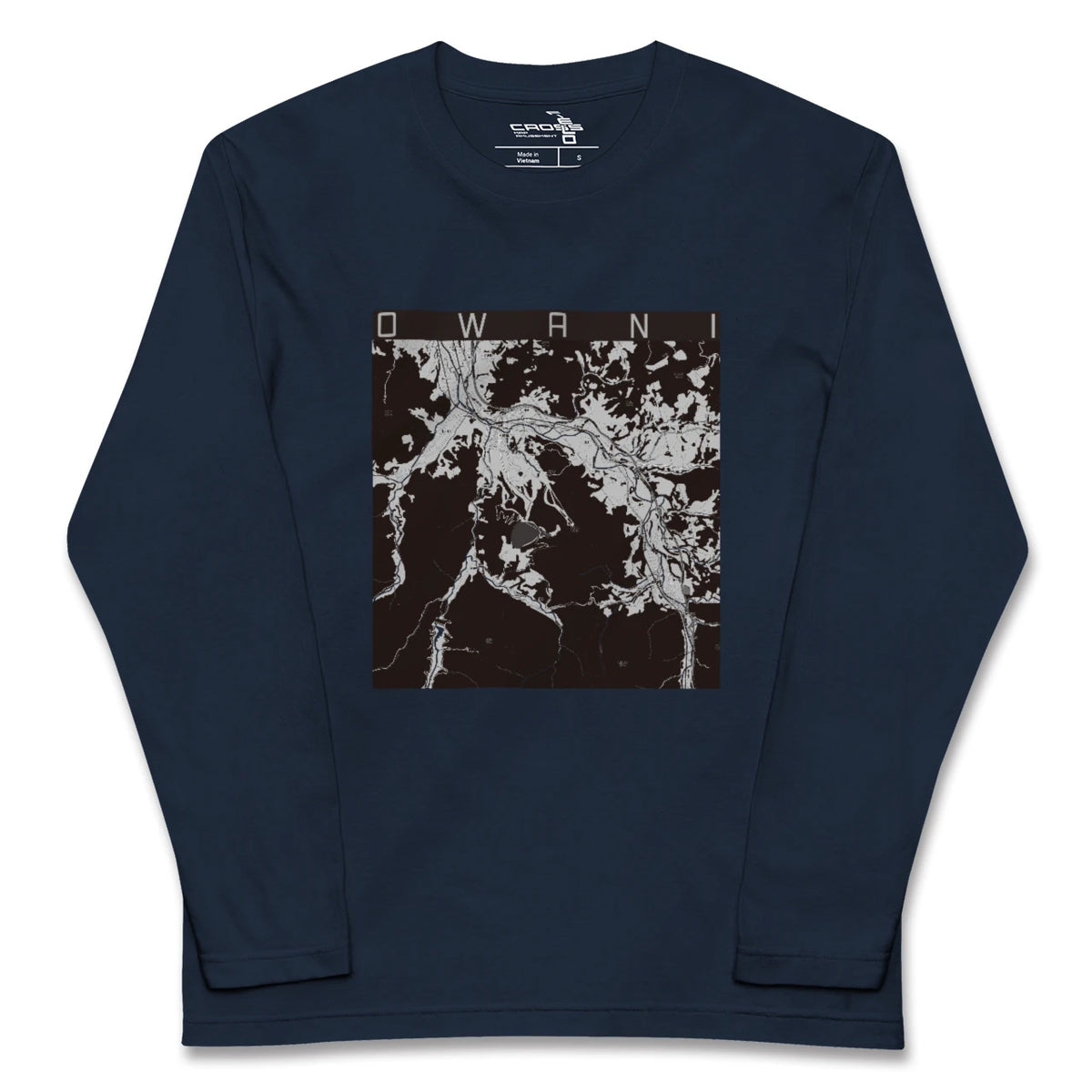 【大鰐(青森県)】地図柄ロングスリーブTシャツ