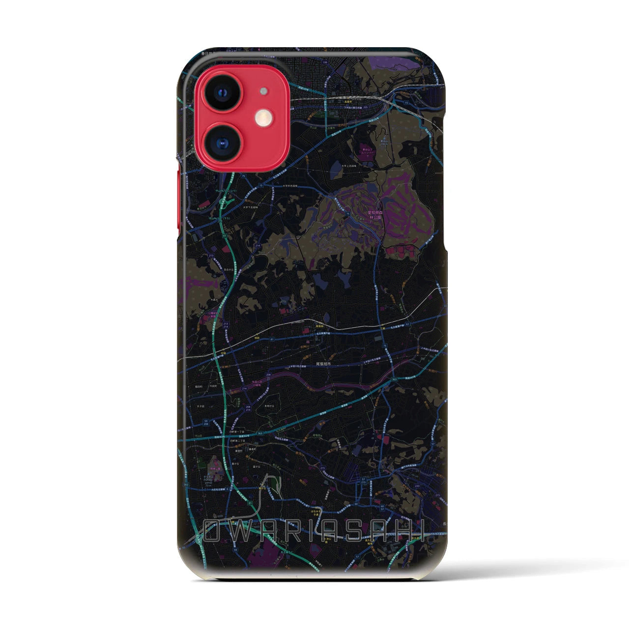 【尾張旭(愛知県)】地図柄iPhoneケース(バックカバータイプ)