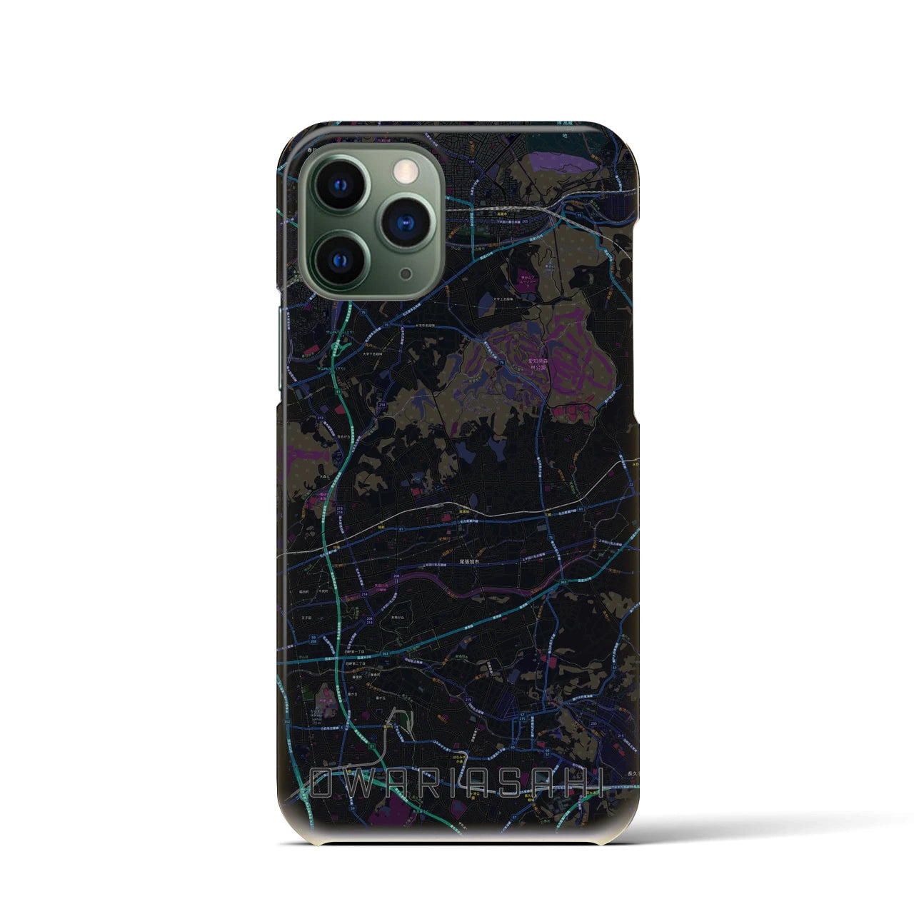 【尾張旭(愛知県)】地図柄iPhoneケース(バックカバータイプ)