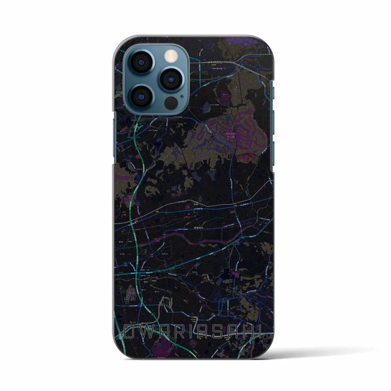 【尾張旭(愛知県)】地図柄iPhoneケース(バックカバータイプ)