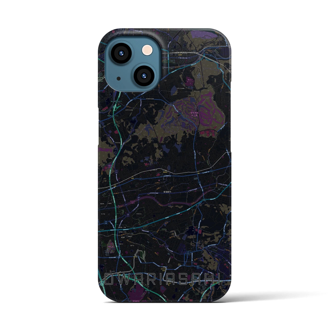 【尾張旭(愛知県)】地図柄iPhoneケース(バックカバータイプ)