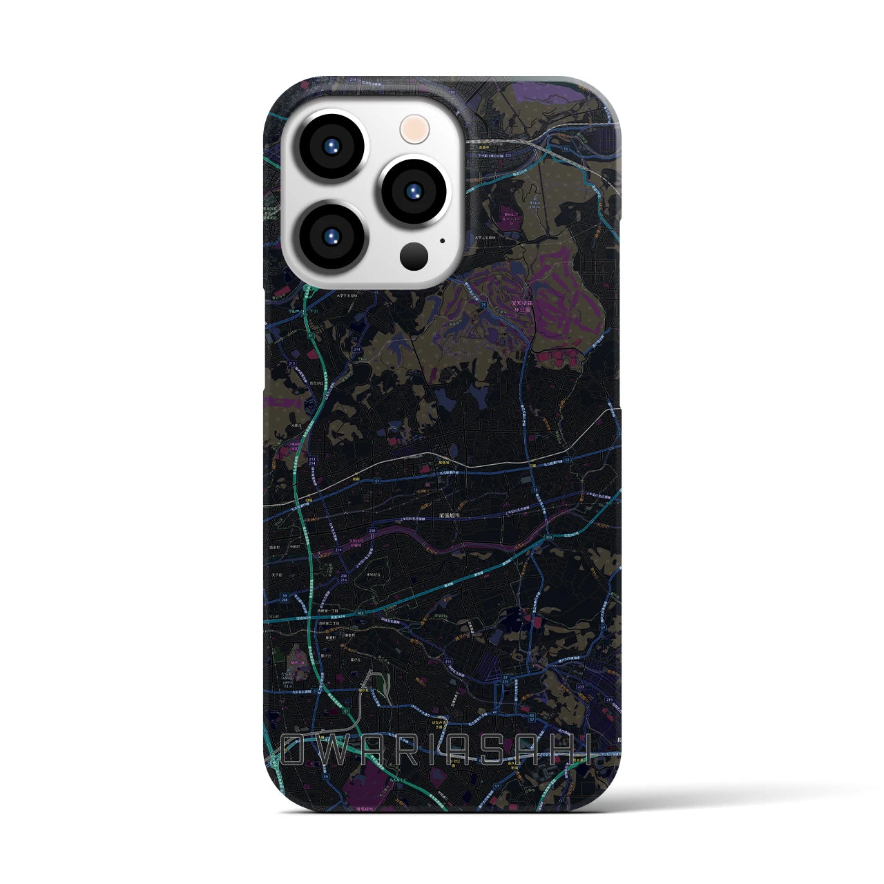 【尾張旭(愛知県)】地図柄iPhoneケース(バックカバータイプ)