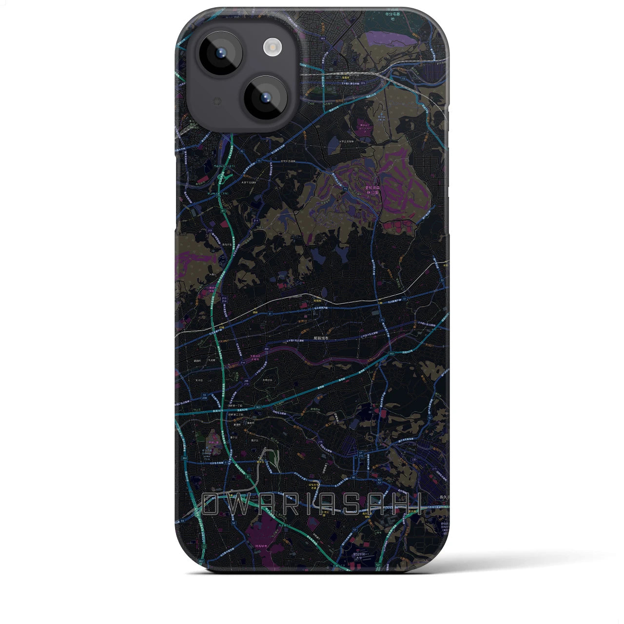 【尾張旭(愛知県)】地図柄iPhoneケース(バックカバータイプ)