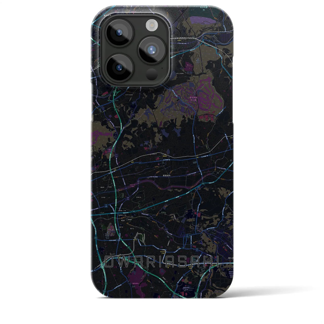 【尾張旭(愛知県)】地図柄iPhoneケース(バックカバータイプ)