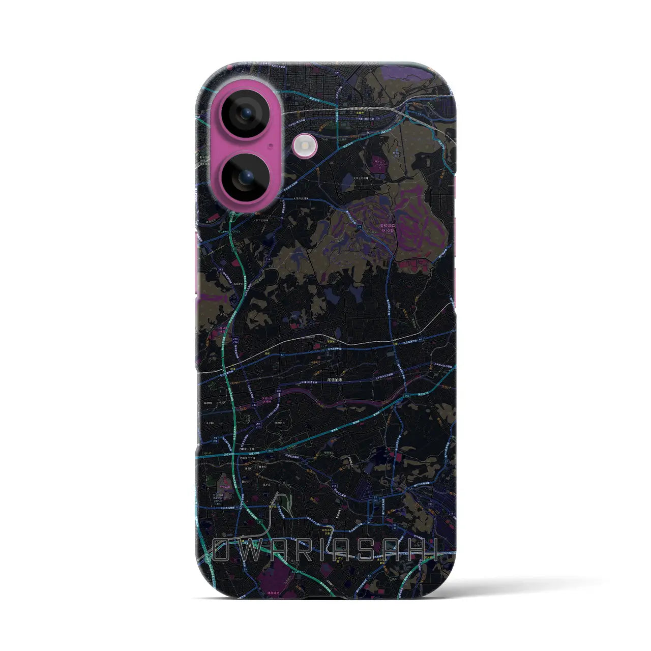 【尾張旭(愛知県)】地図柄iPhoneケース(バックカバータイプ)