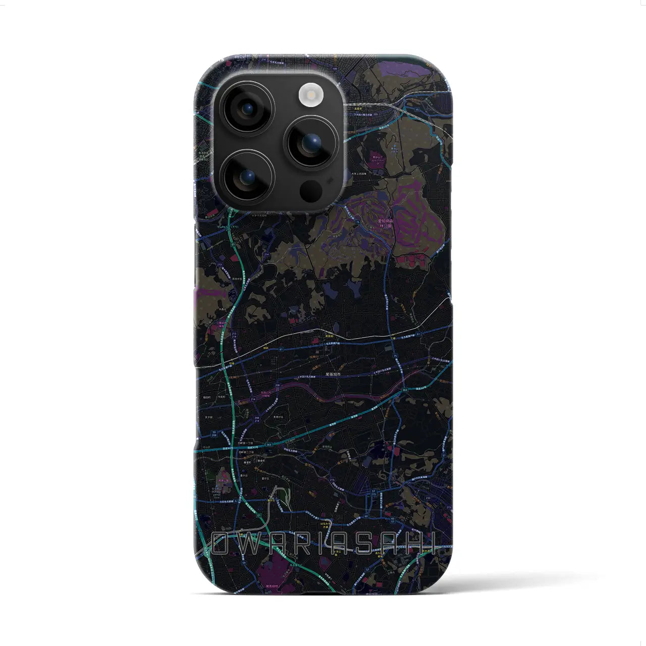 【尾張旭(愛知県)】地図柄iPhoneケース(バックカバータイプ)