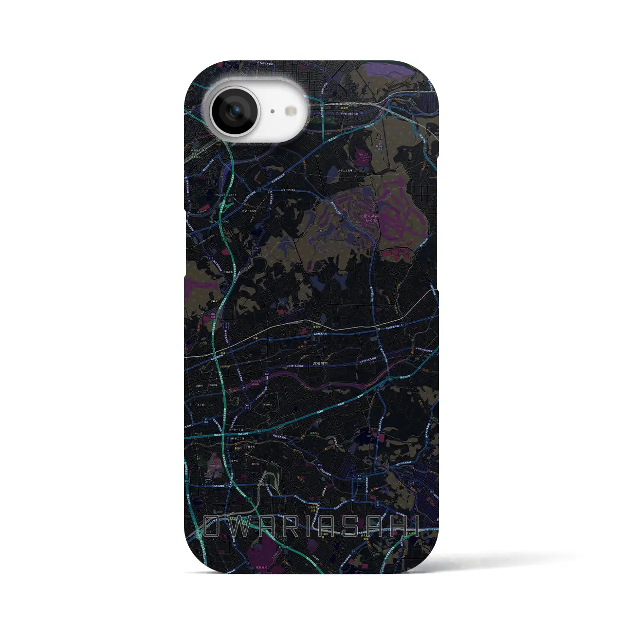 【尾張旭(愛知県)】地図柄iPhoneケース(バックカバータイプ)