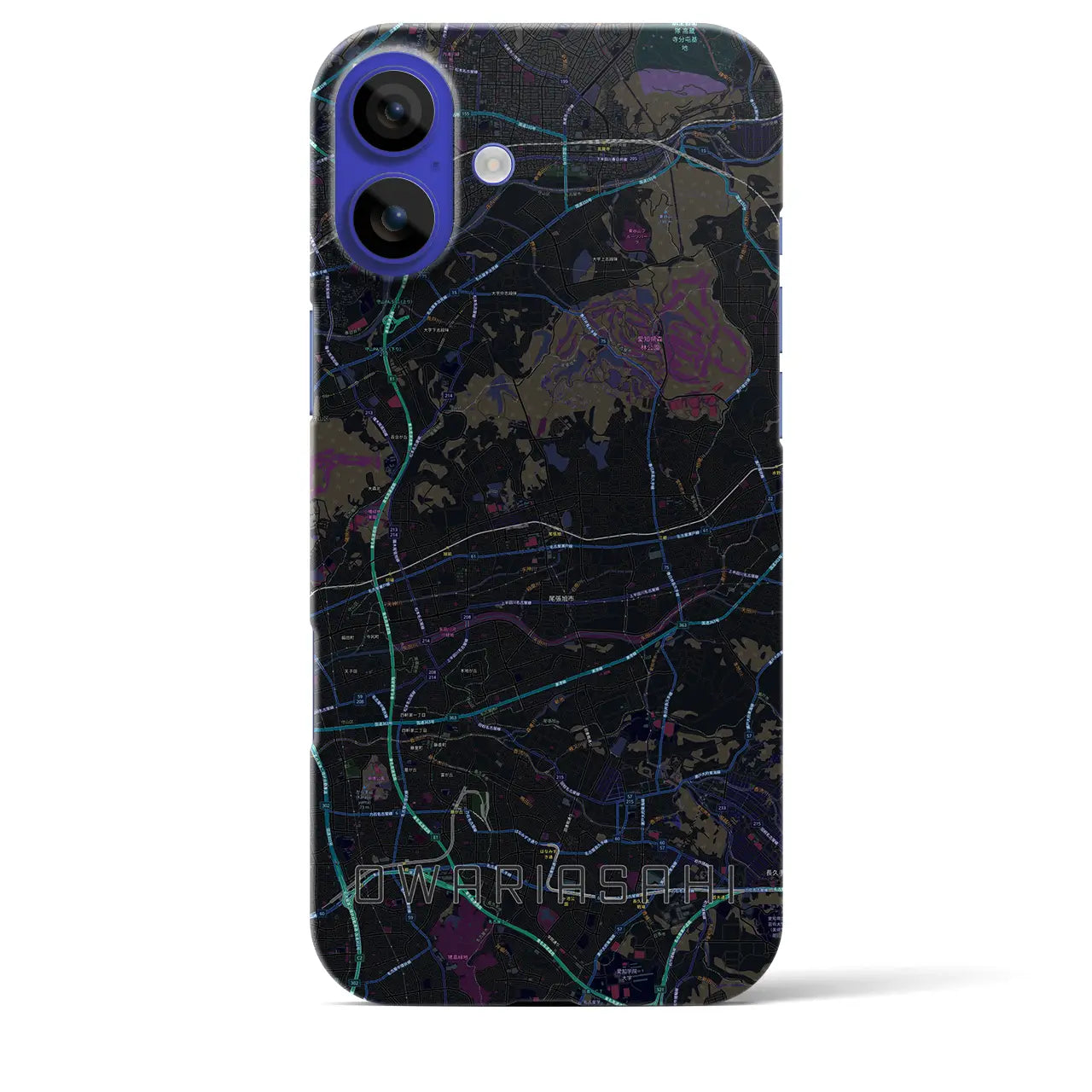 【尾張旭(愛知県)】地図柄iPhoneケース(バックカバータイプ)