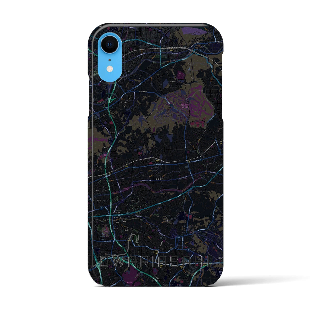 【尾張旭(愛知県)】地図柄iPhoneケース(バックカバータイプ)