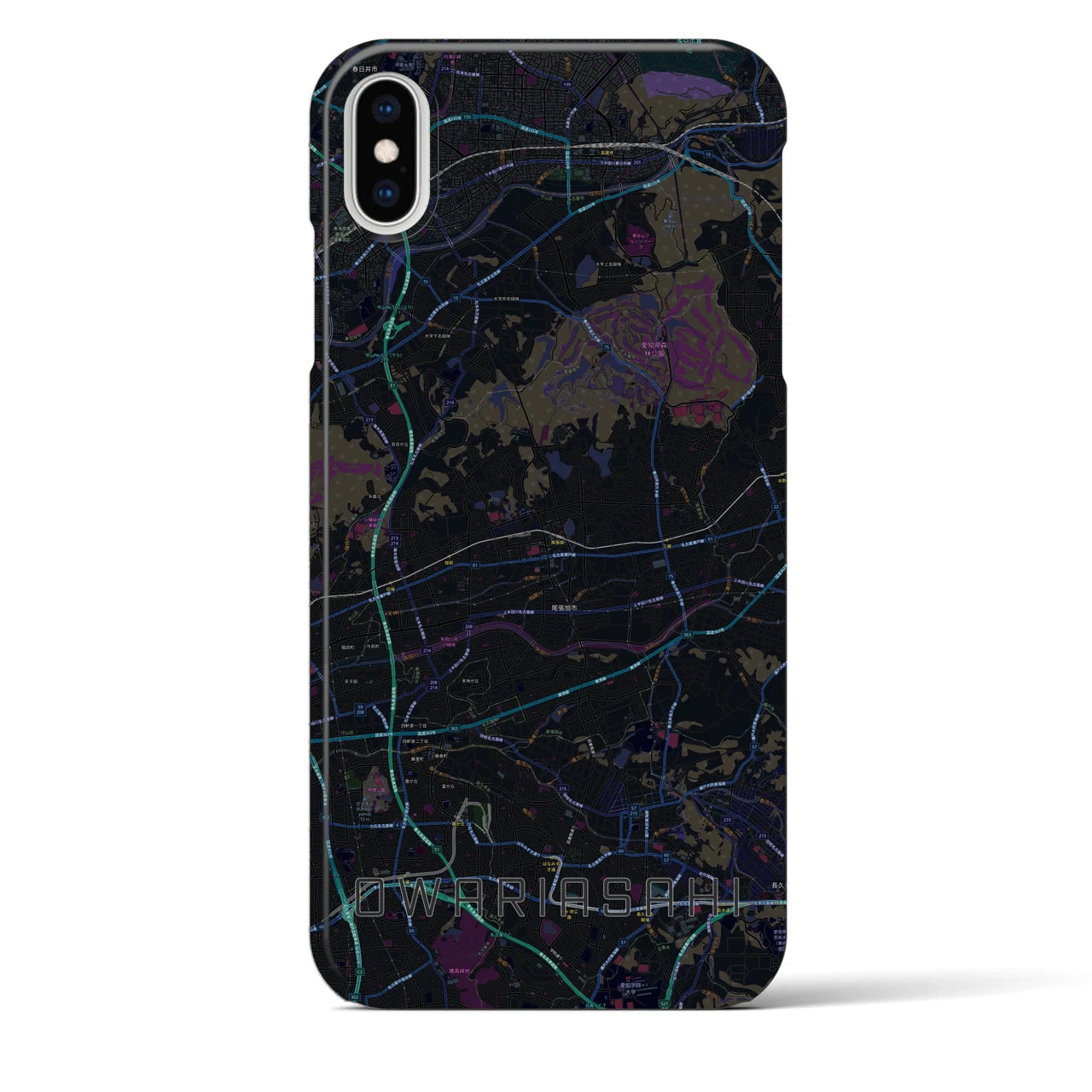 【尾張旭(愛知県)】地図柄iPhoneケース(バックカバータイプ)