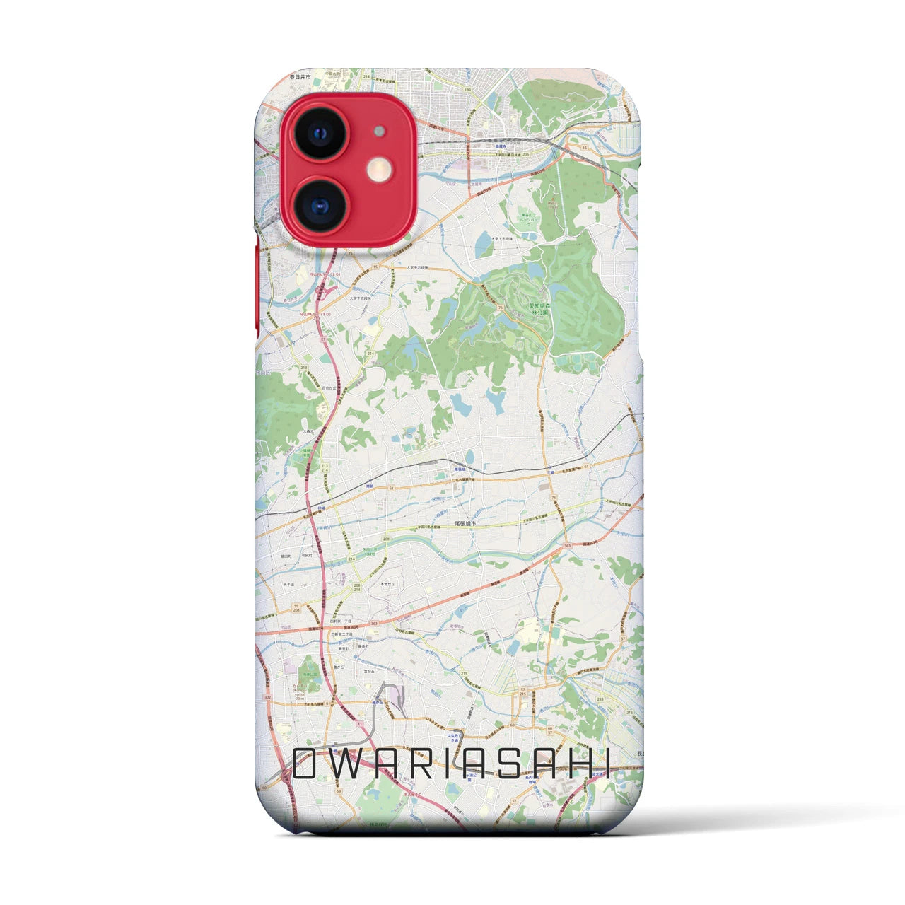 【尾張旭(愛知県)】地図柄iPhoneケース(バックカバータイプ)