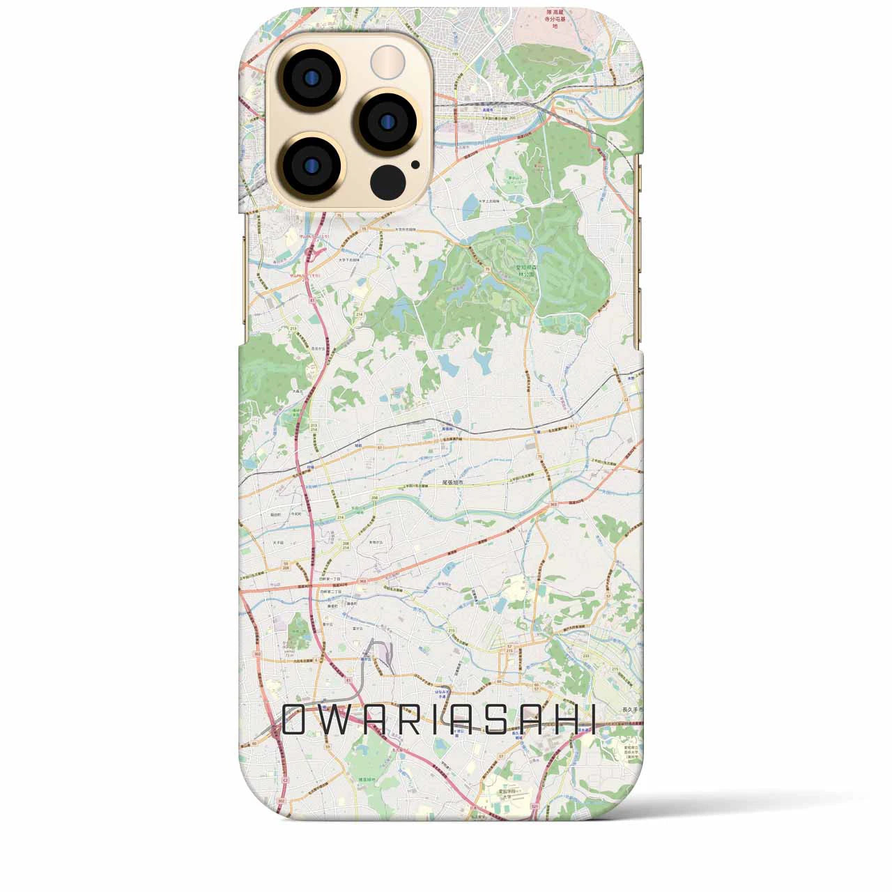 【尾張旭(愛知県)】地図柄iPhoneケース(バックカバータイプ)