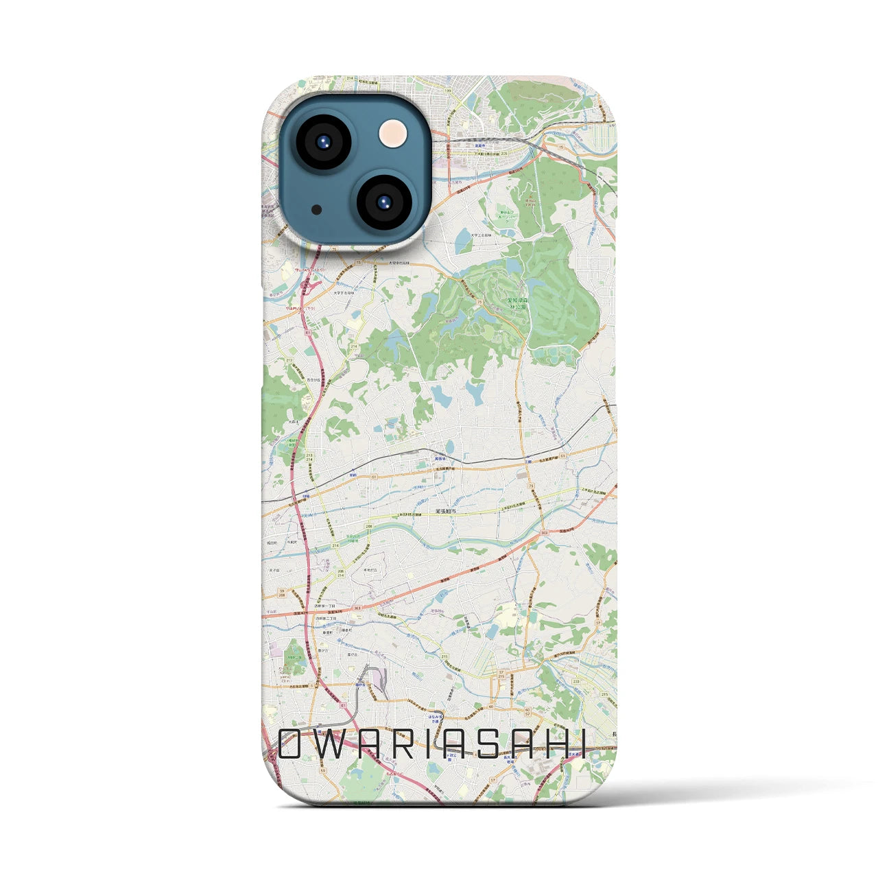 【尾張旭(愛知県)】地図柄iPhoneケース(バックカバータイプ)