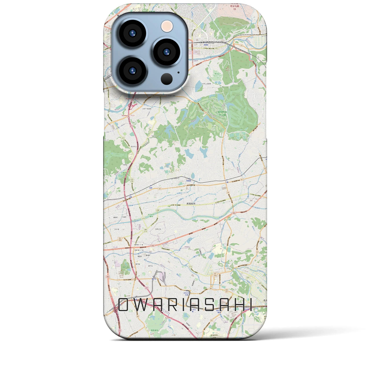 【尾張旭(愛知県)】地図柄iPhoneケース(バックカバータイプ)