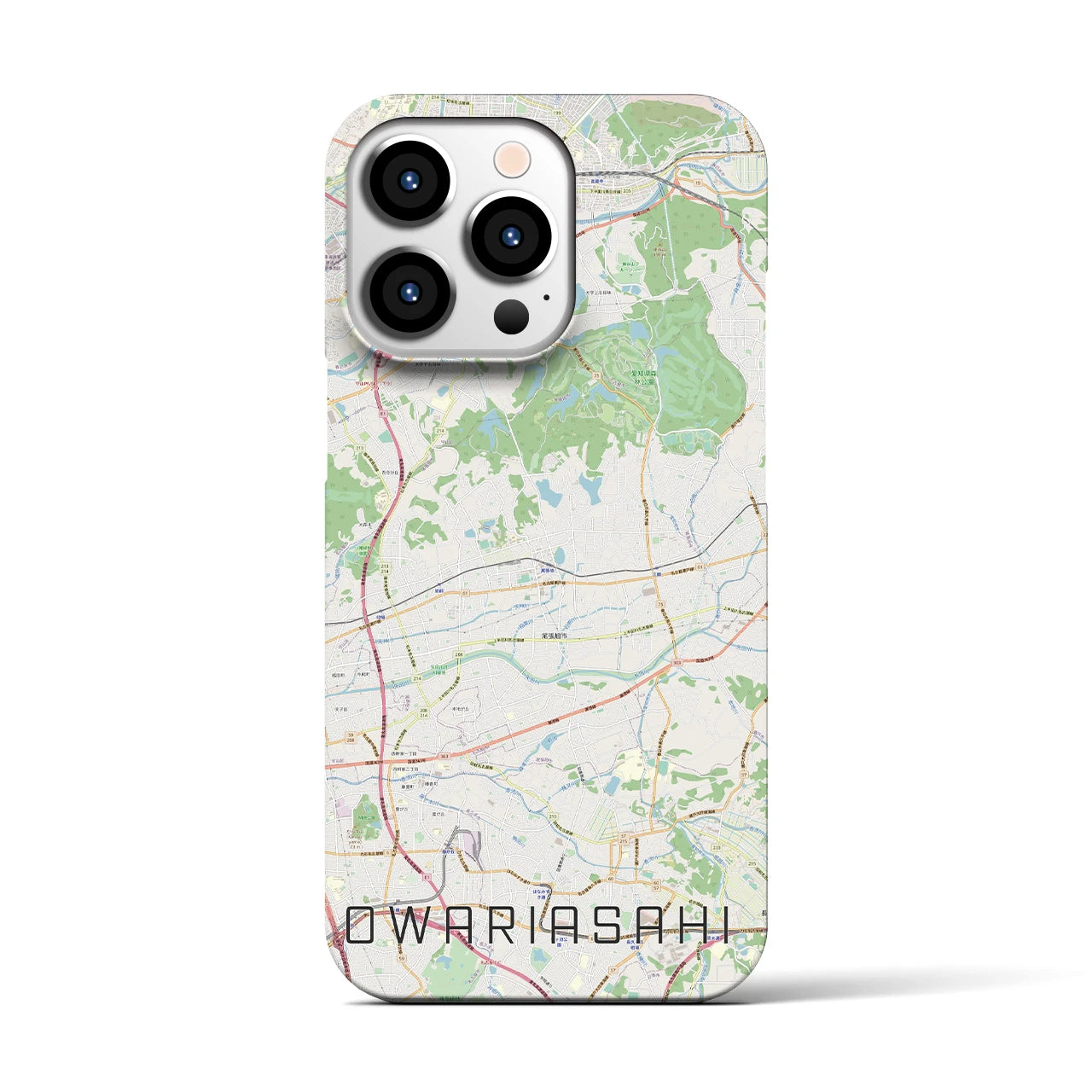 【尾張旭(愛知県)】地図柄iPhoneケース(バックカバータイプ)
