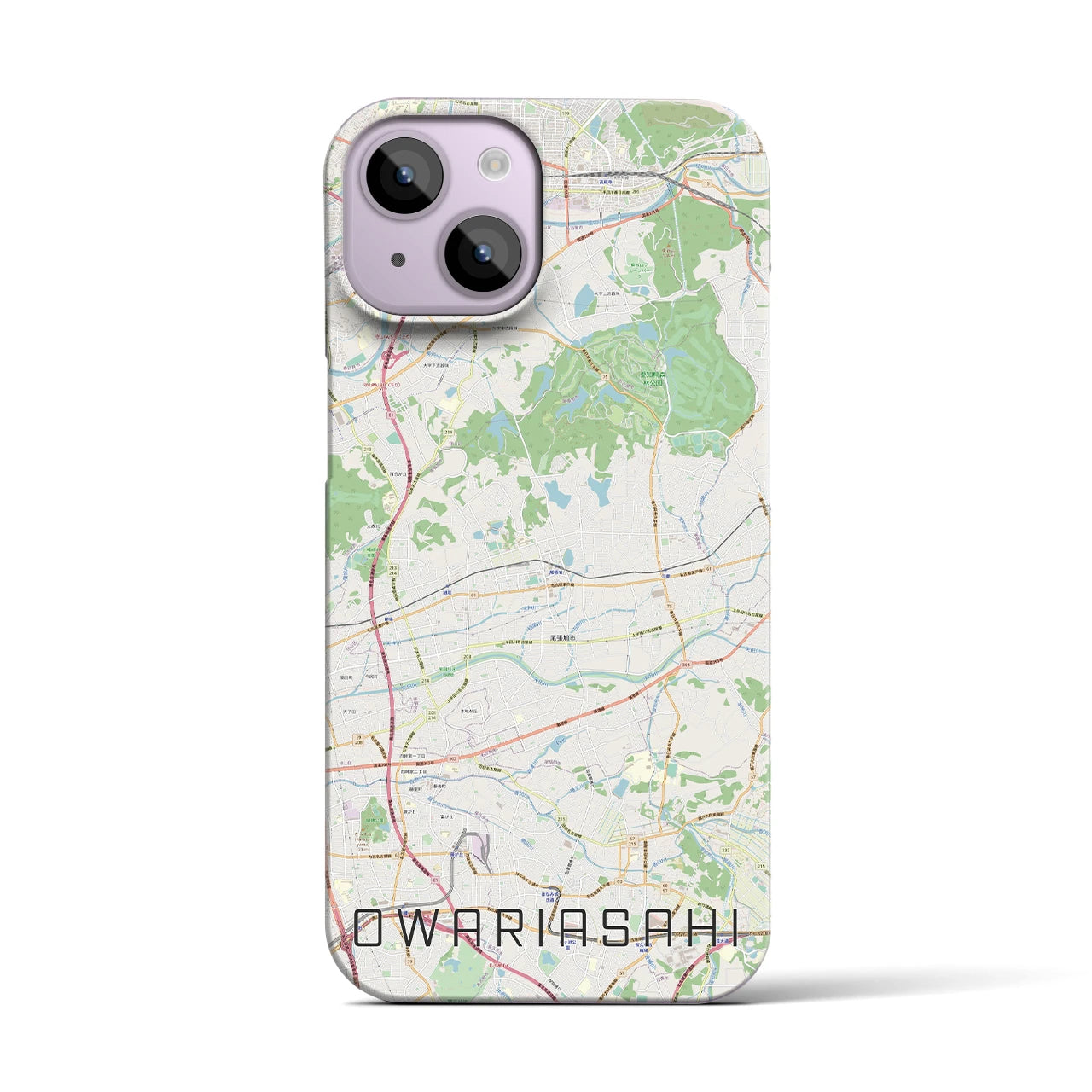 【尾張旭(愛知県)】地図柄iPhoneケース(バックカバータイプ)