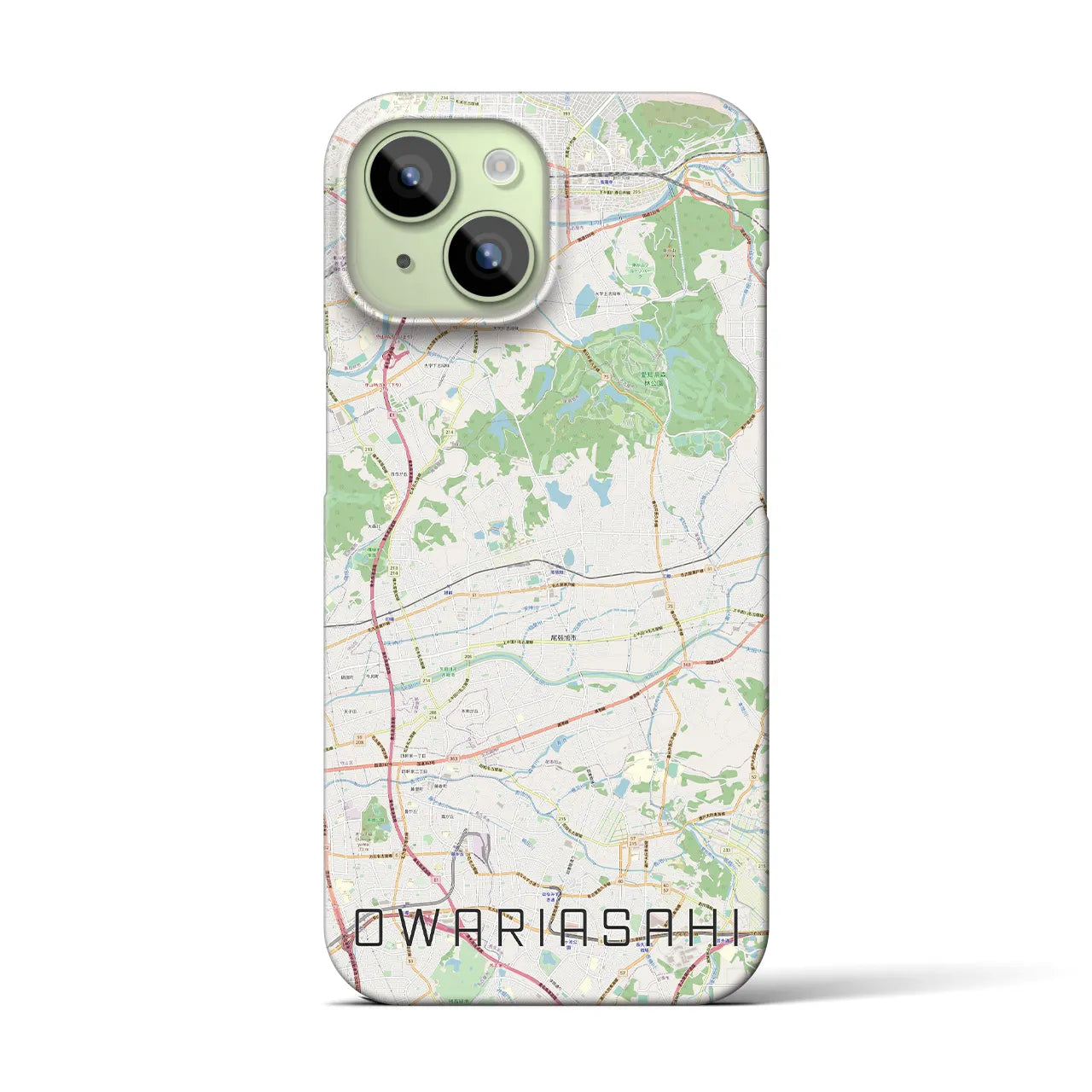 【尾張旭(愛知県)】地図柄iPhoneケース(バックカバータイプ)