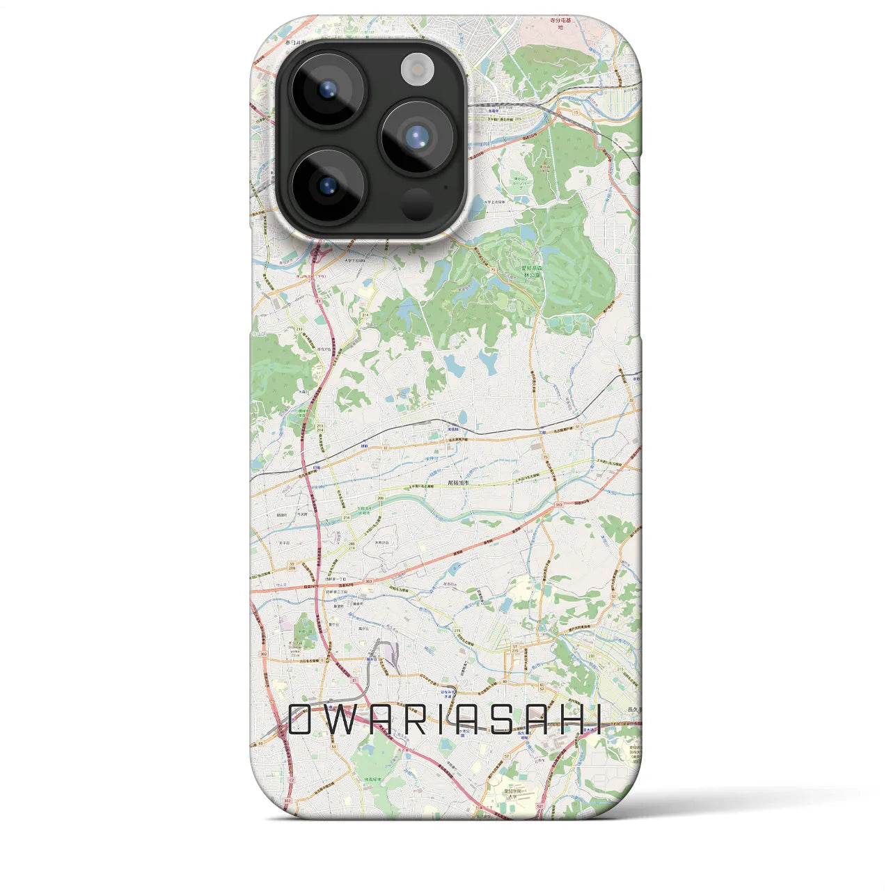 【尾張旭(愛知県)】地図柄iPhoneケース(バックカバータイプ)