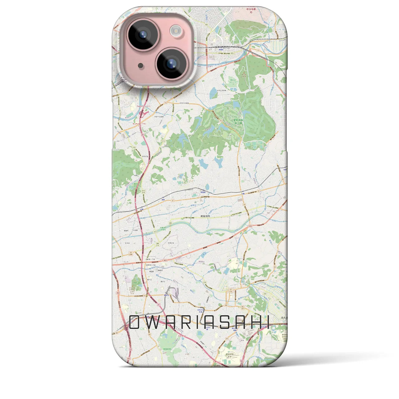 【尾張旭(愛知県)】地図柄iPhoneケース(バックカバータイプ)