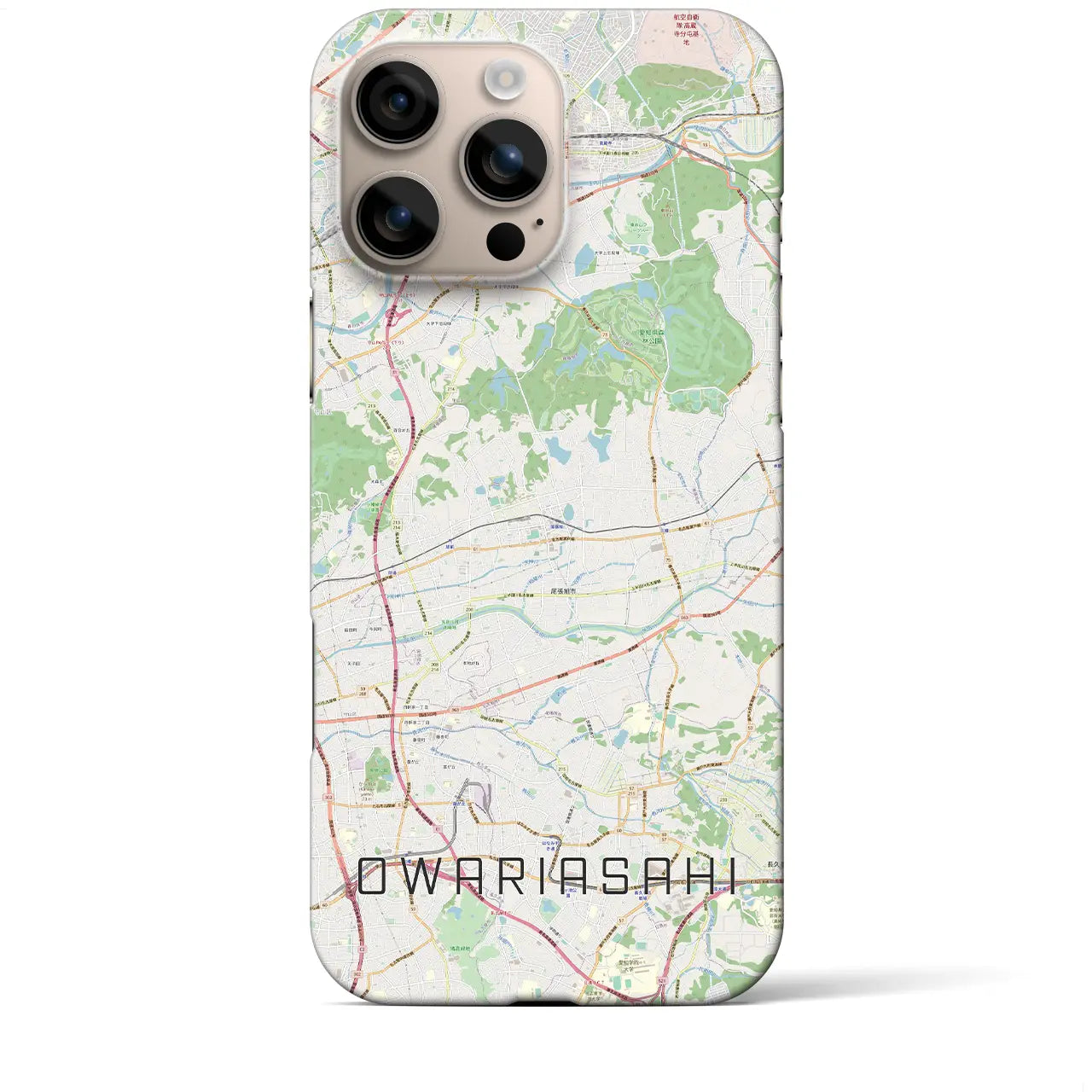 【尾張旭(愛知県)】地図柄iPhoneケース(バックカバータイプ)