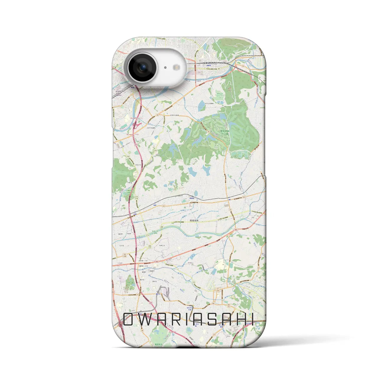 【尾張旭(愛知県)】地図柄iPhoneケース(バックカバータイプ)