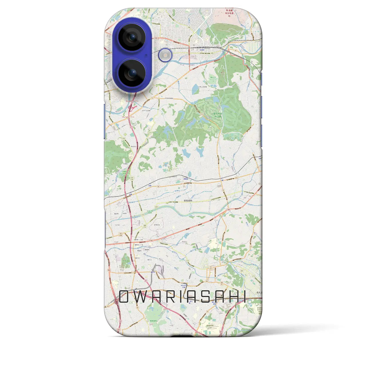 【尾張旭(愛知県)】地図柄iPhoneケース(バックカバータイプ)ナチュラル・iPhone 16 Pro Max 用