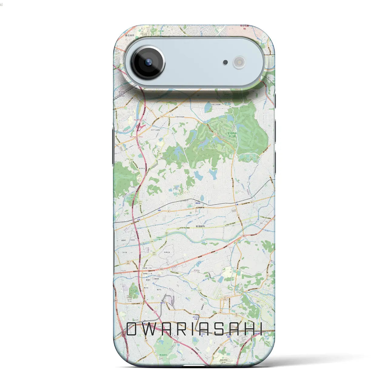 【尾張旭(愛知県)】地図柄iPhoneケース(バックカバータイプ)ナチュラル・iPhone 17 Pro Max 用