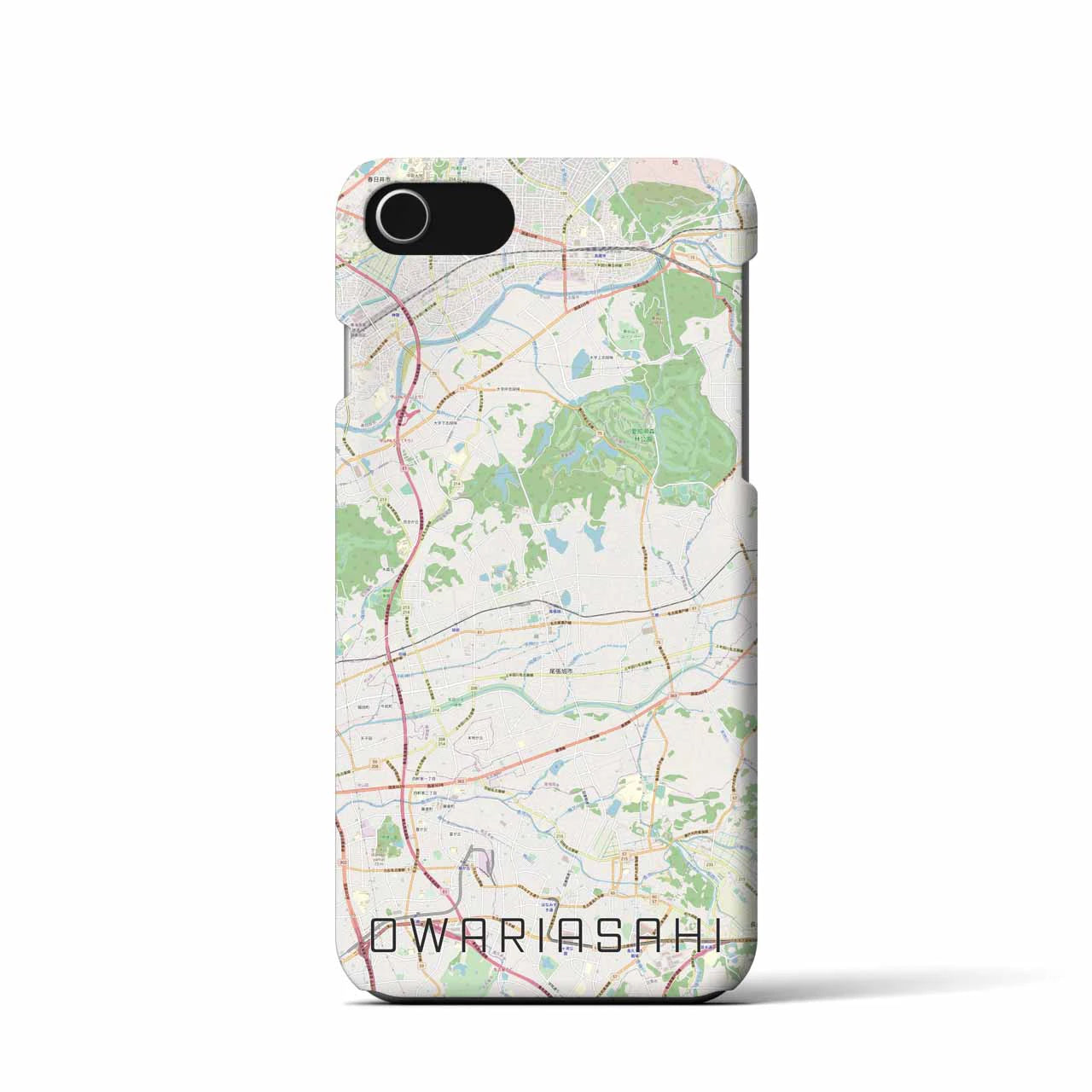 【尾張旭(愛知県)】地図柄iPhoneケース(バックカバータイプ)