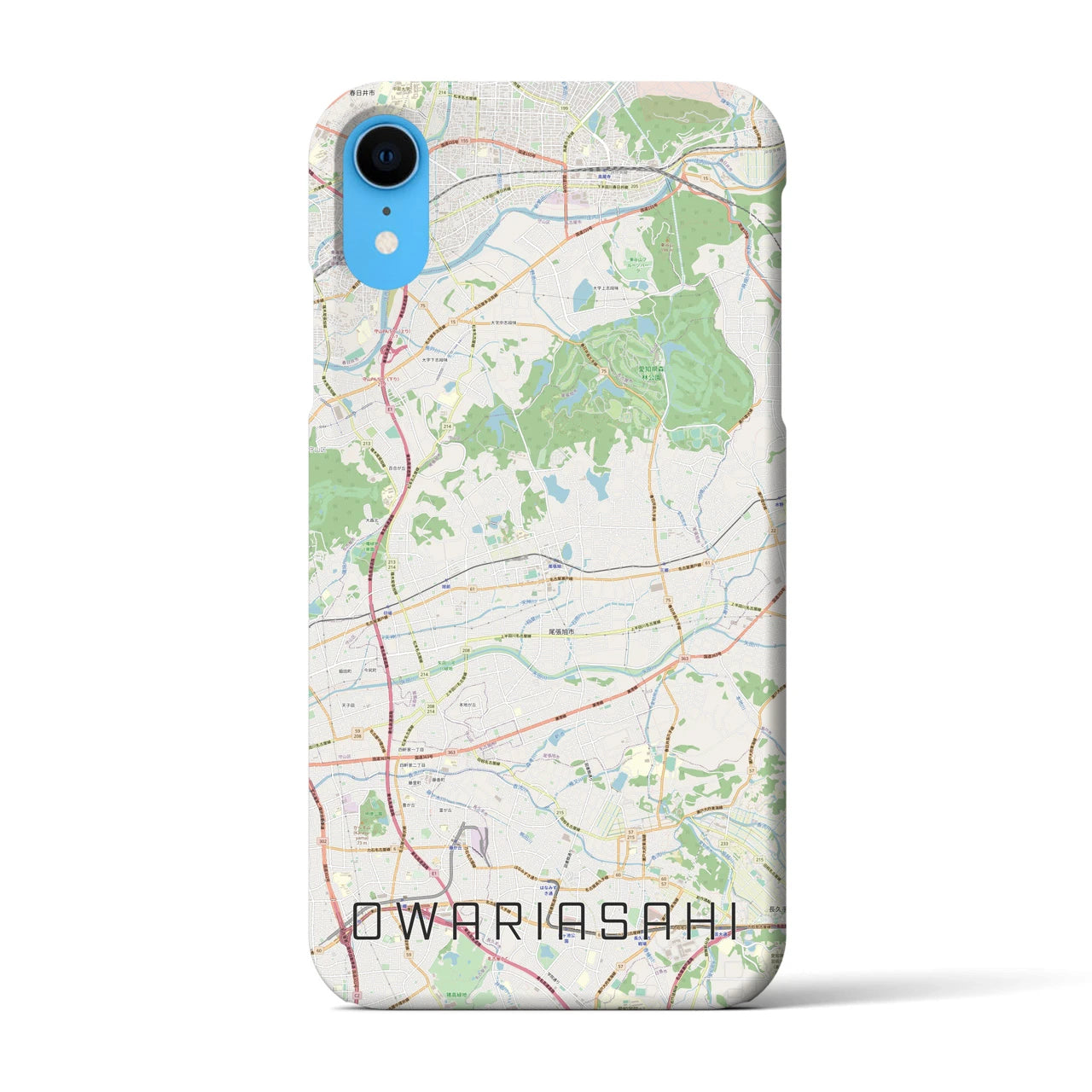 【尾張旭(愛知県)】地図柄iPhoneケース(バックカバータイプ)