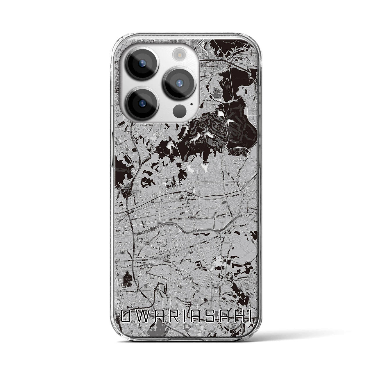 【尾張旭(愛知県)】地図柄iPhoneケース(クリアタイプ)