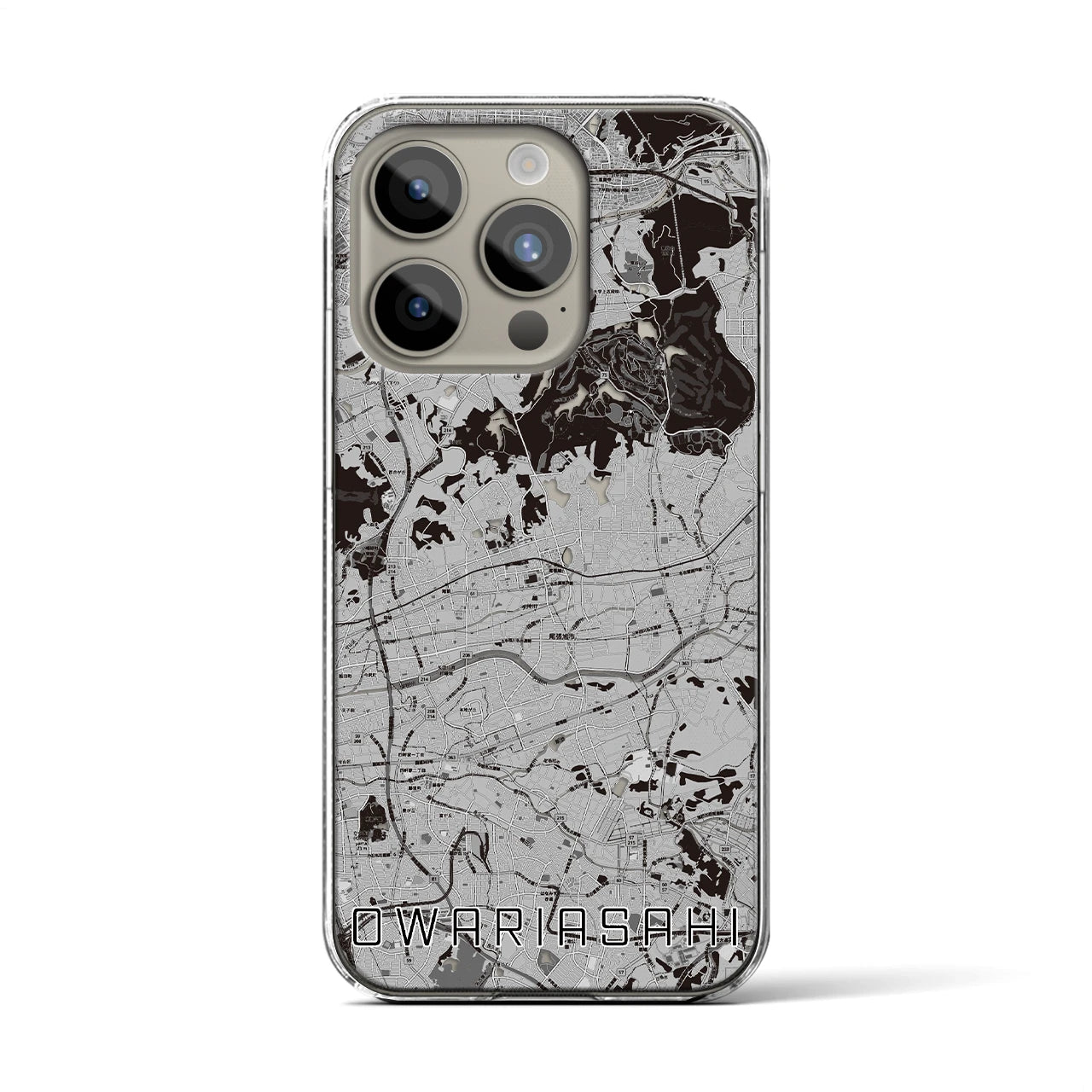 【尾張旭(愛知県)】地図柄iPhoneケース(クリアタイプ)