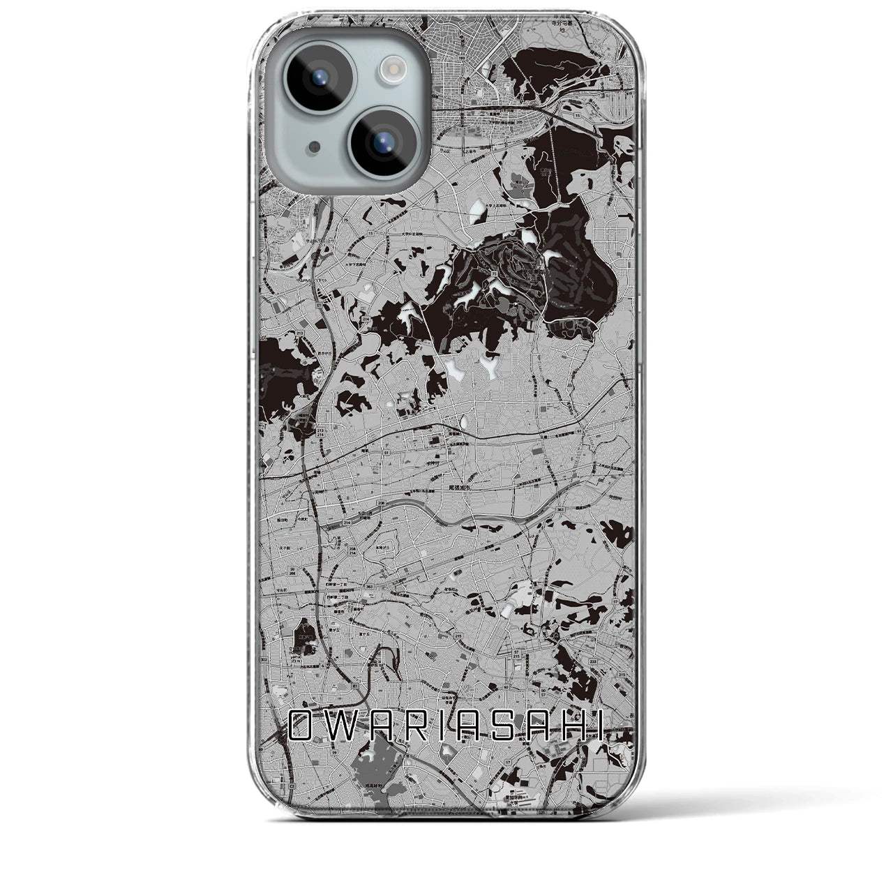 【尾張旭(愛知県)】地図柄iPhoneケース(クリアタイプ)