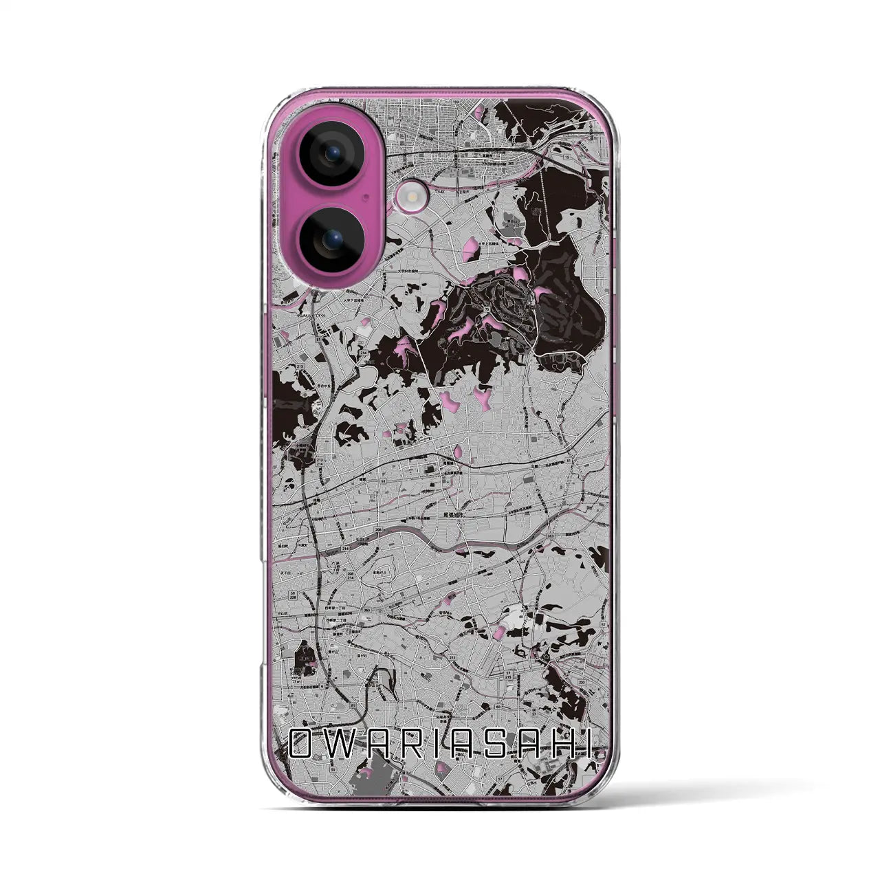 【尾張旭(愛知県)】地図柄iPhoneケース(クリアタイプ)