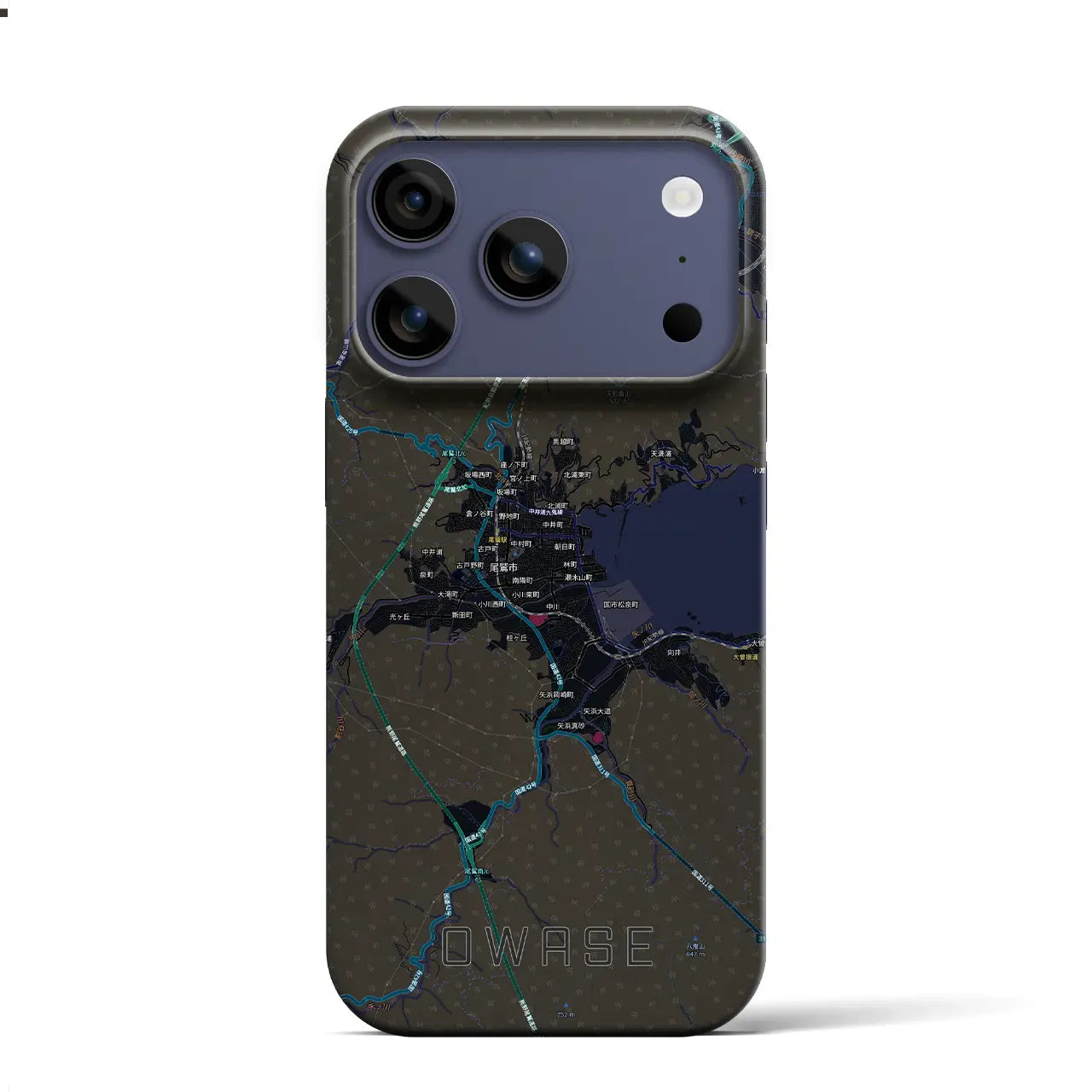 【尾鷲2(三重県)】地図柄iPhoneケース(バックカバータイプ)