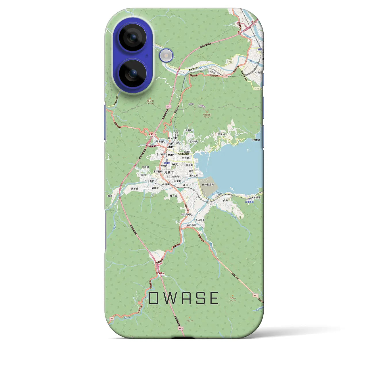 【尾鷲2(三重県)】地図柄iPhoneケース(バックカバータイプ)