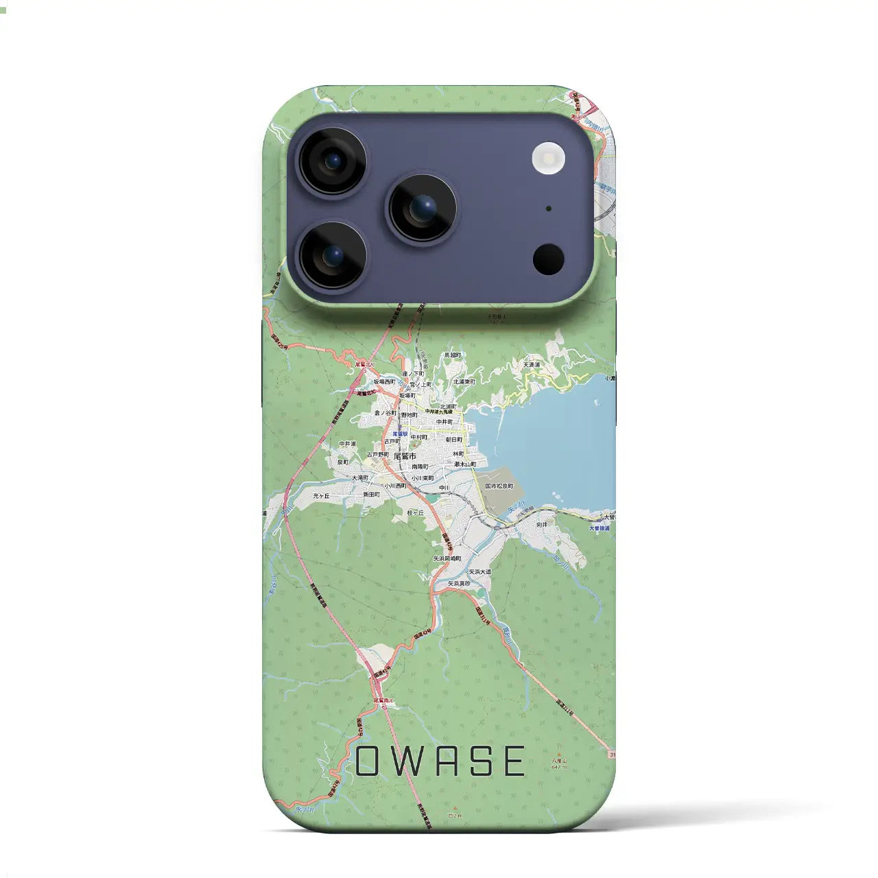 【尾鷲2(三重県)】地図柄iPhoneケース(バックカバータイプ)