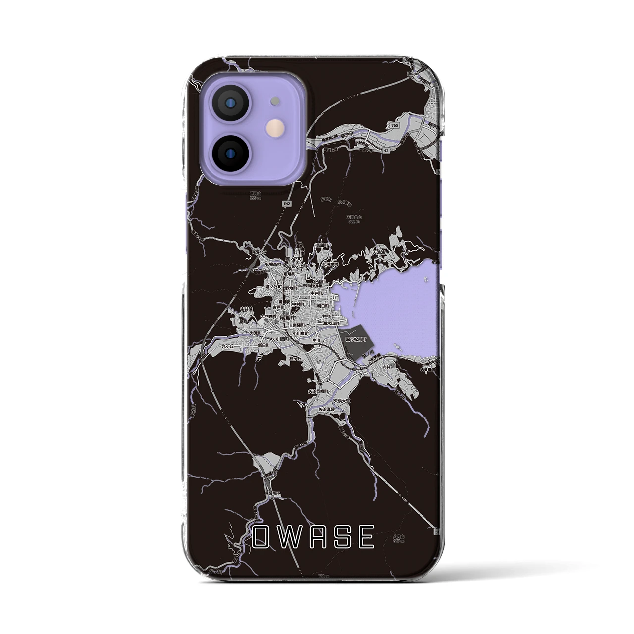 【尾鷲2(三重県)】地図柄iPhoneケース(クリアタイプ)